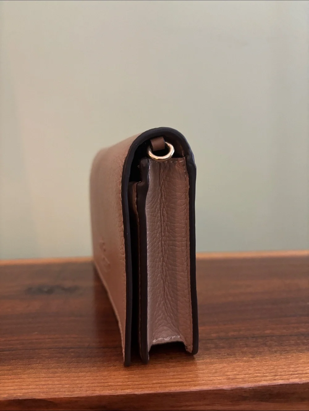 COACH beige Anna crossbody wallet